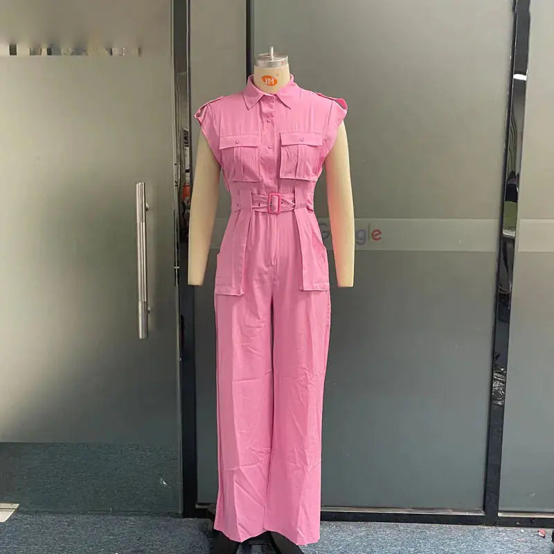 2023 Women's Summer Fashion Solid Color Jumpsuit