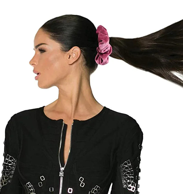 40 Color Gold Velvet Hair Ties Luxurious Elegance