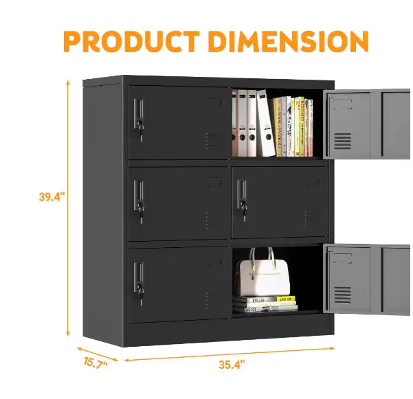 6-Door Staff Locker with Card Slot