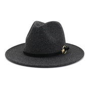 Fashionable Wide Brim Jazz Hat for Men - Wool