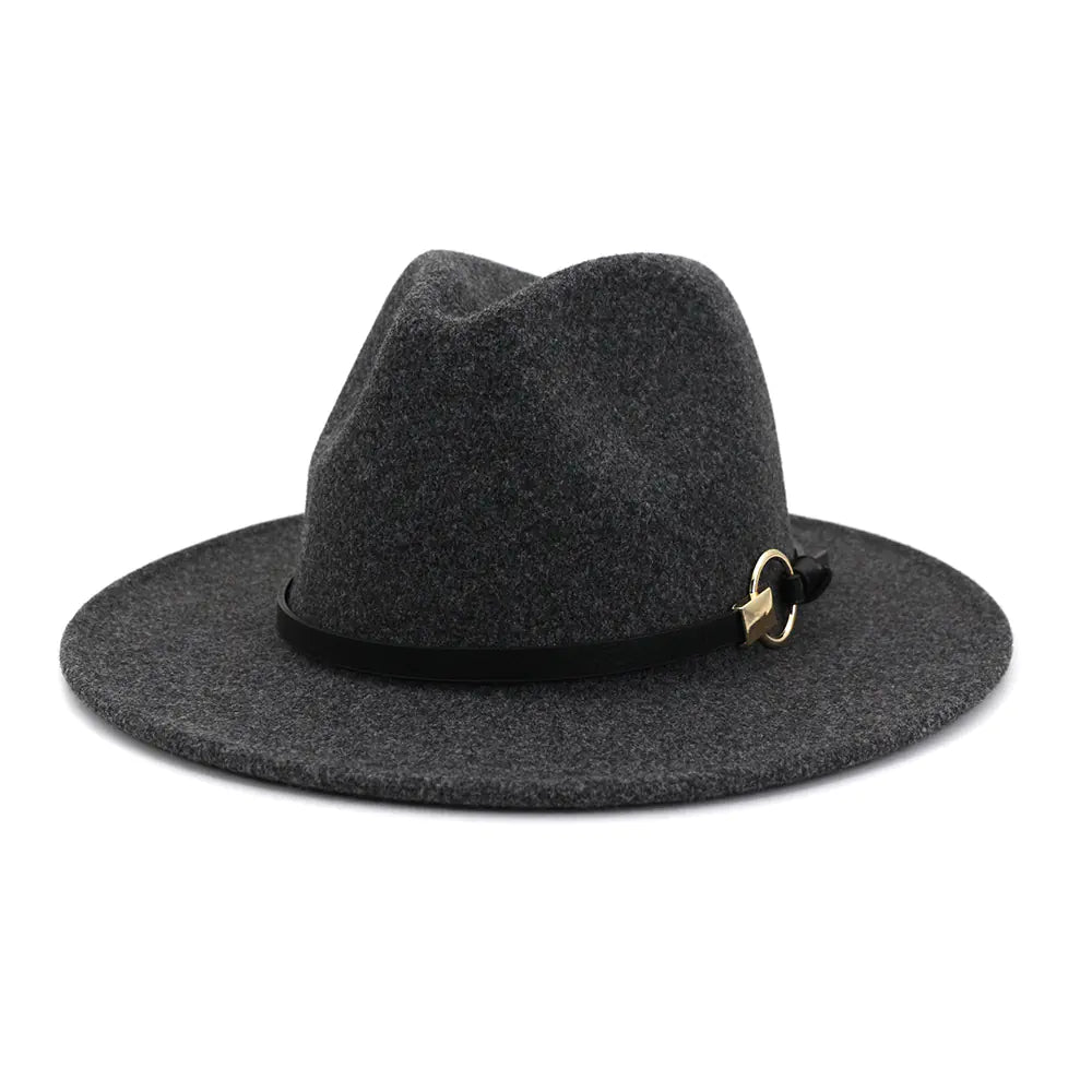 Fashionable Wide Brim Jazz Hat for Men - Wool