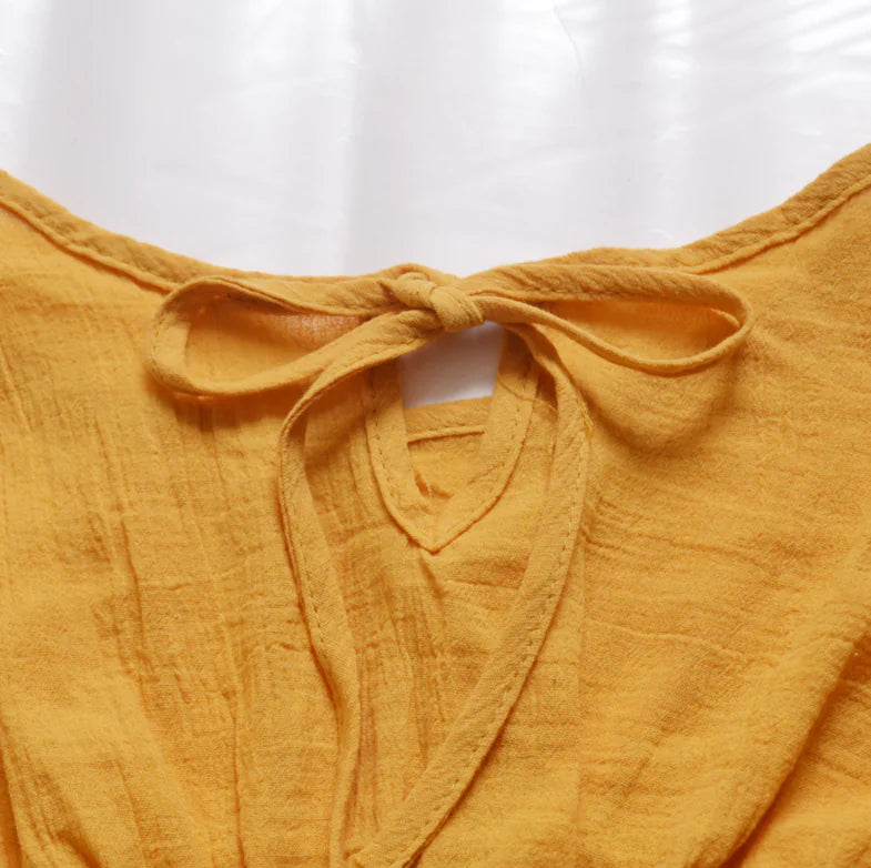 Ruffled Top with Butterfly Sleeves and Strapless Design