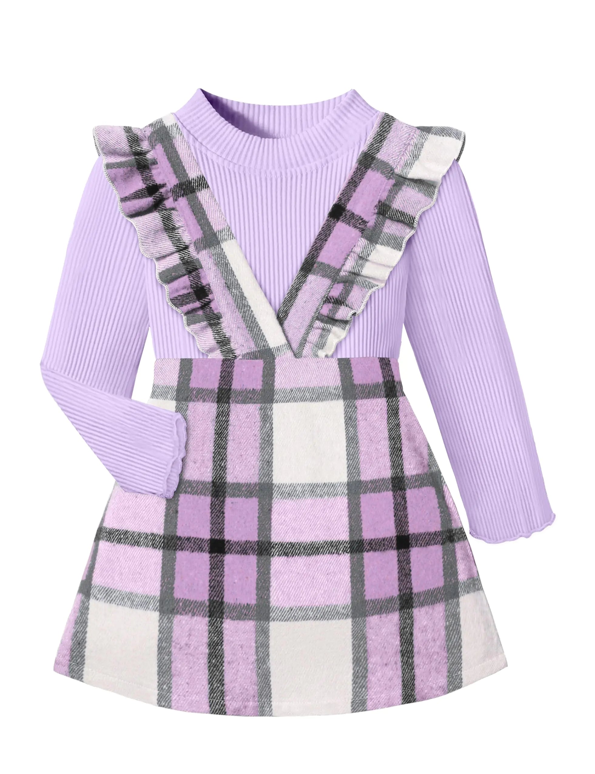 Plaid Charm Suspender Set