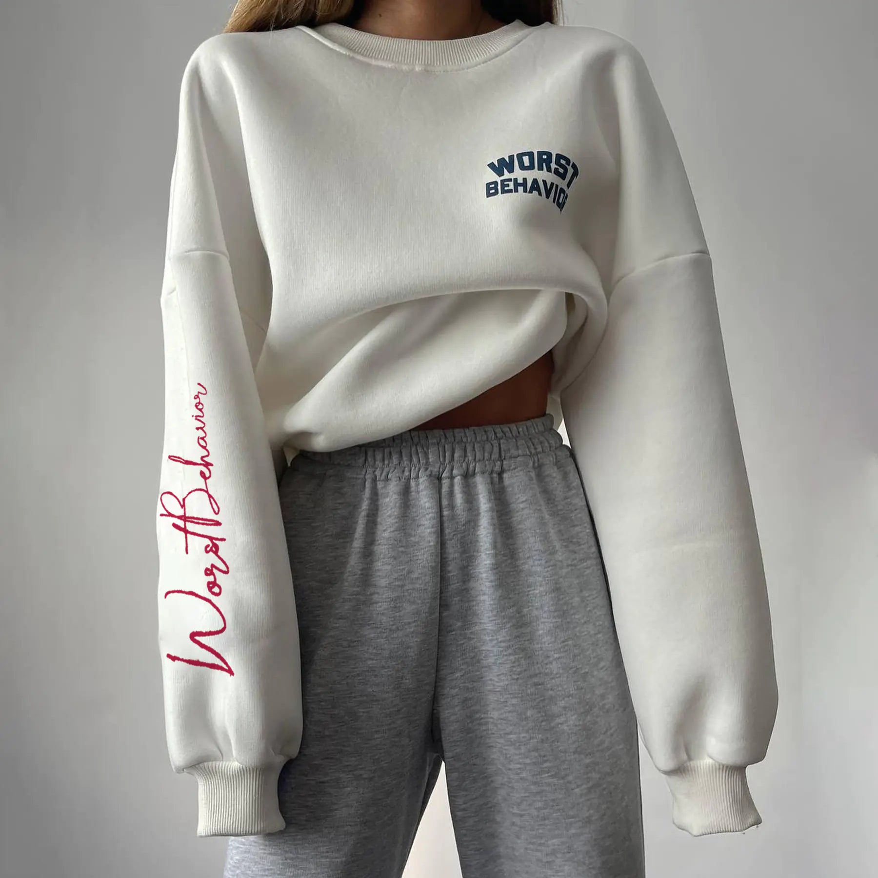 Japanese Women's Fashion Round Neck Sweater