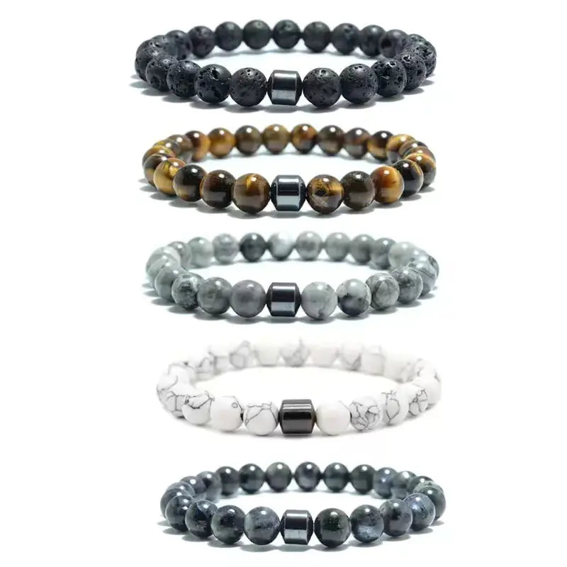Natural Stone Beaded Bracelet