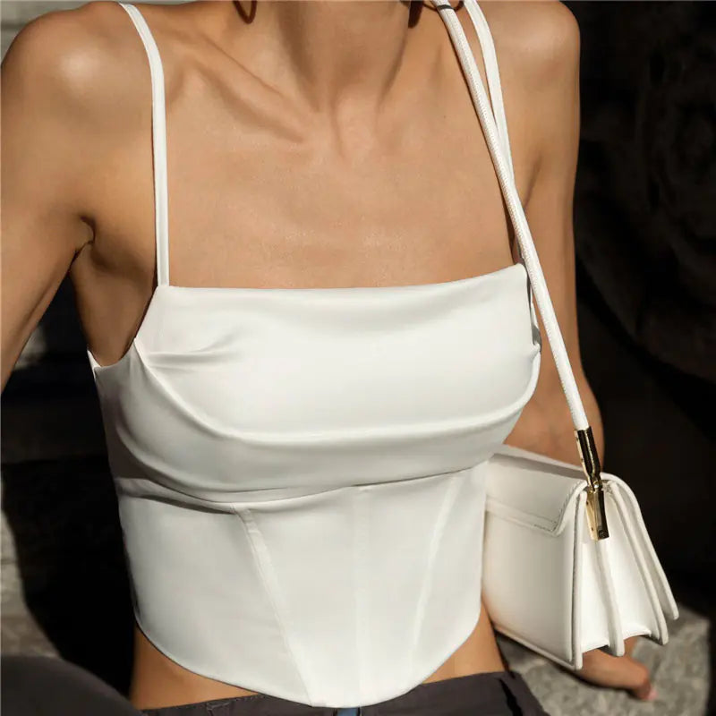 Elegant Strapless Camouflage Tank Top for Women