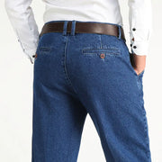 High Waist Straight Loose Stretch Jeans for Men