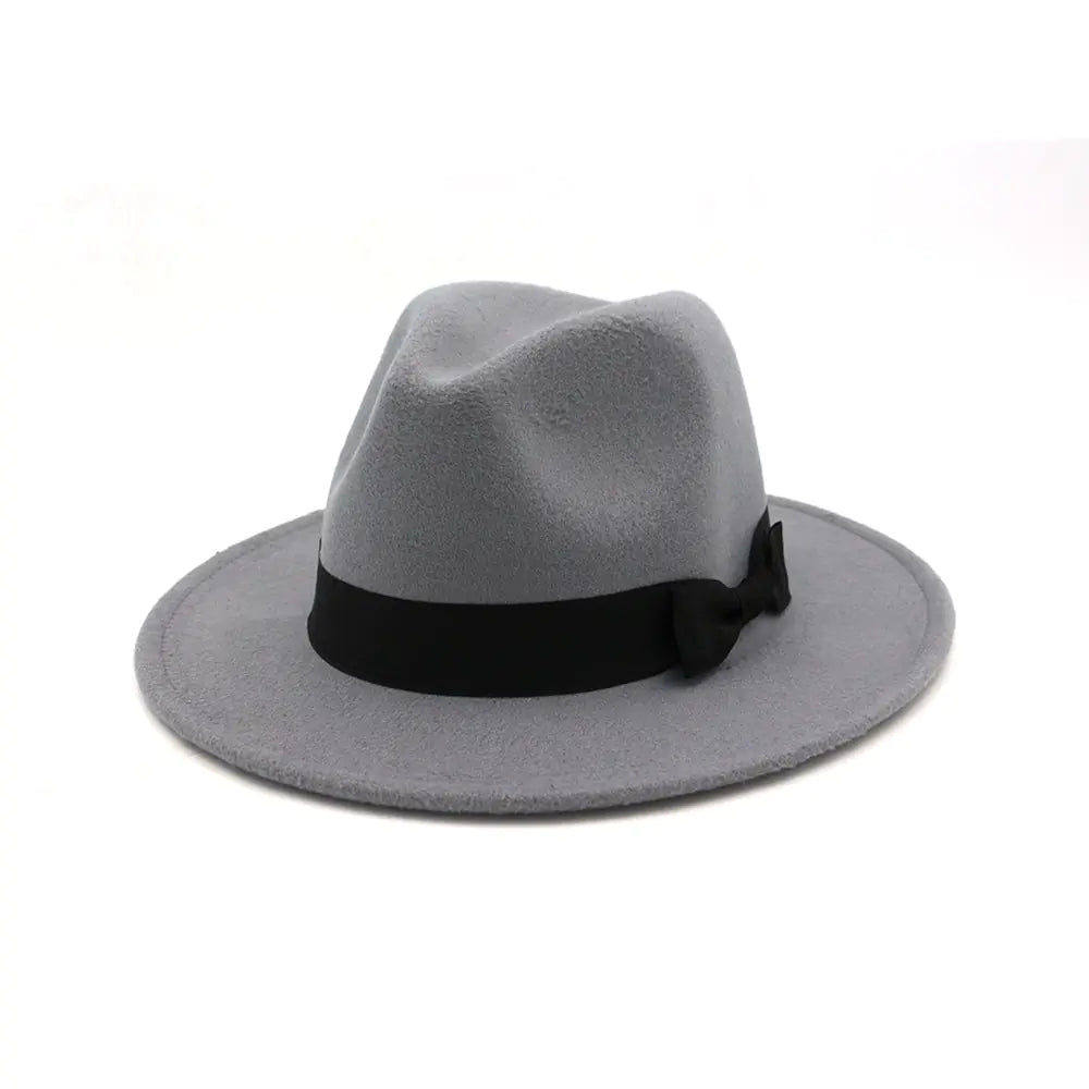 Vintage Wool Jazz Hat for Women - Wide Brim Style