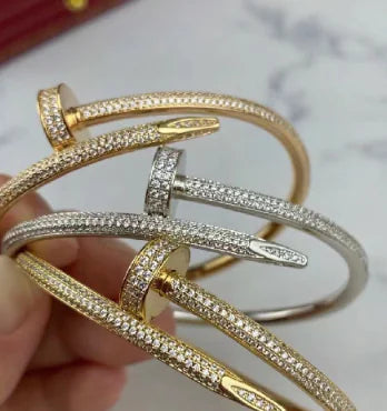 Full Rhinestone Punk Style Bracelet and Bangle
