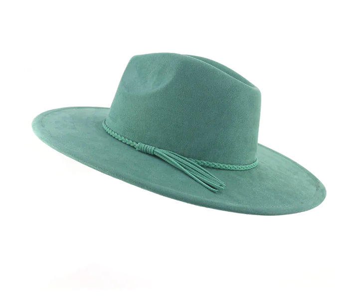 Jazz Women's Suede Peach Top Hat with 10cm Brim