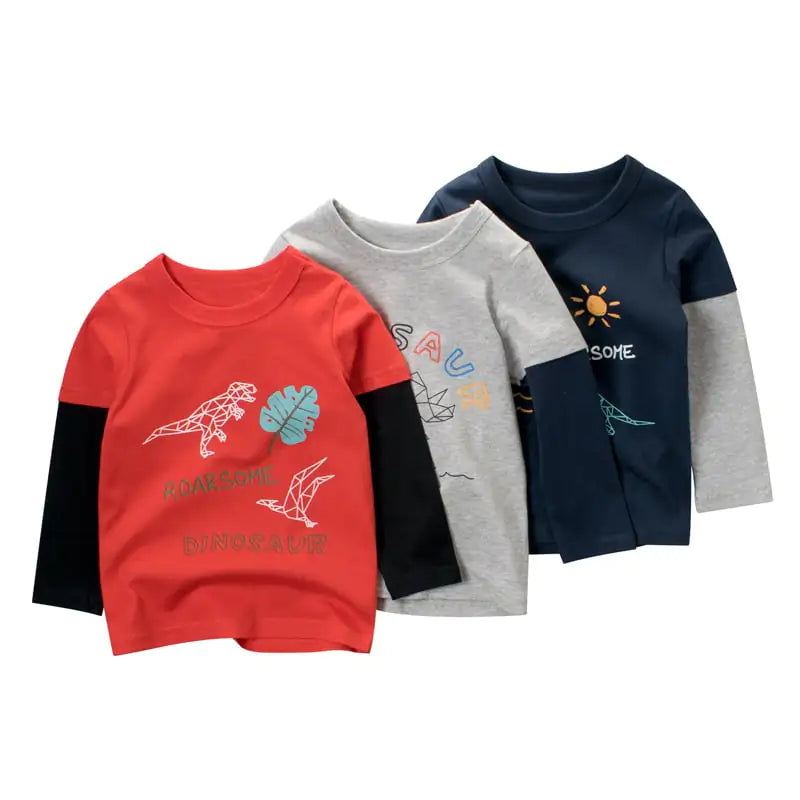 Korean-Style Boys Long-Sleeved T-Shirt