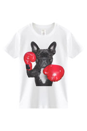 3D Printed Short Sleeve T-Shirt for Kids - French Bulldog