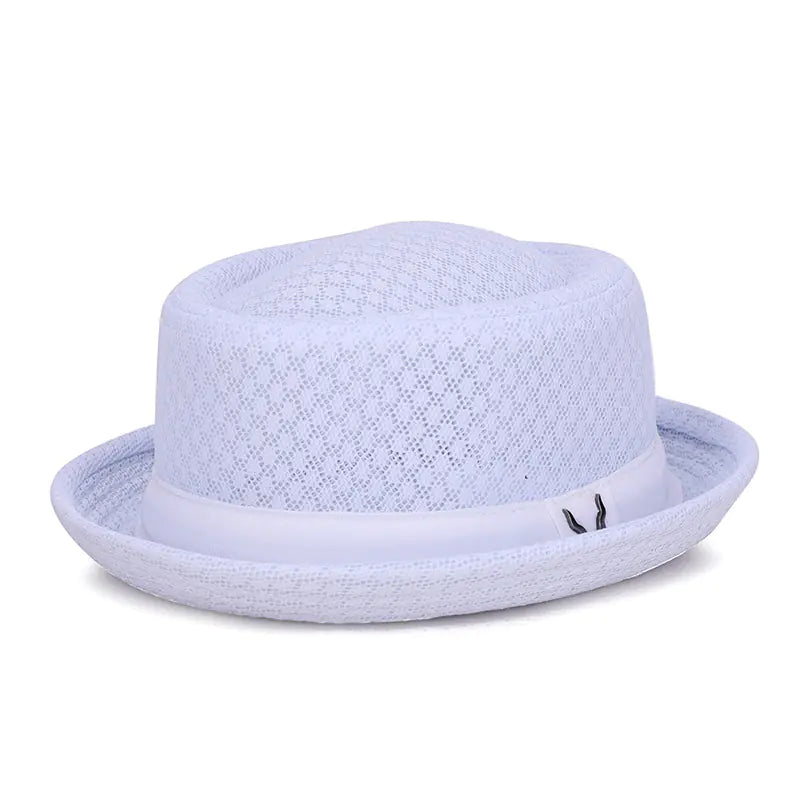 Breathable Flat-Brimmed Jazz Hat - Foldable Sun Hat