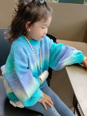 High-End Parent-Child Western-Style Sweater Coat