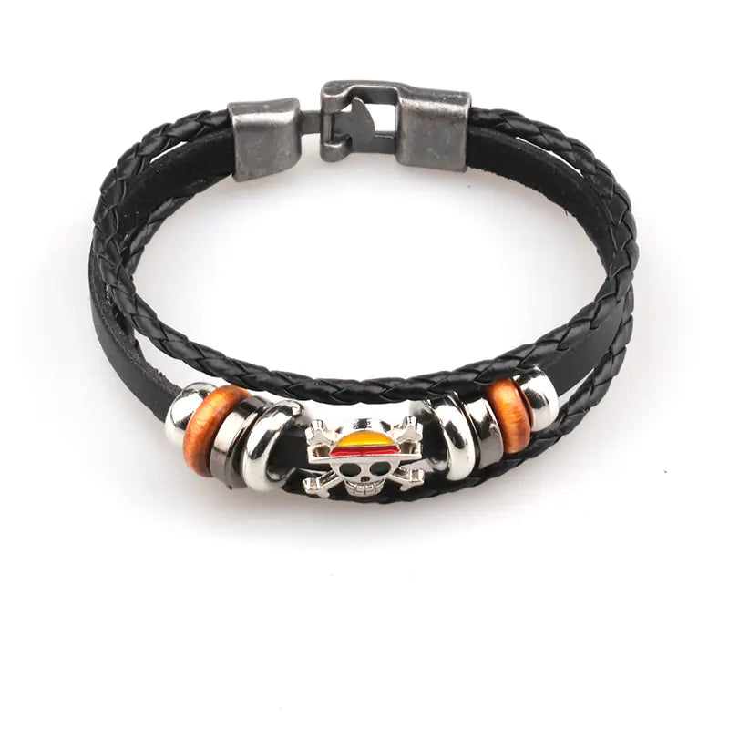 Men's Braided Alloy Leather Fashion Bracelet