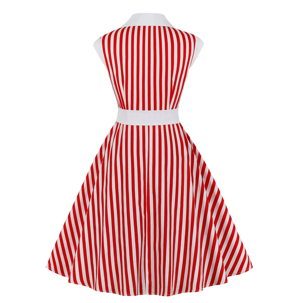 Stylish Summer Striped Dress with Short Sleeves for Women
