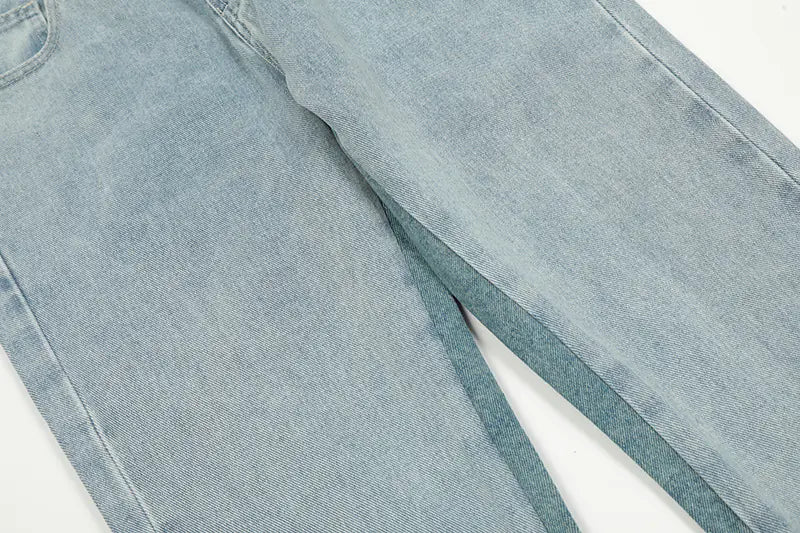 American High Street Patchwork Micro Flare Jeans Sophistication