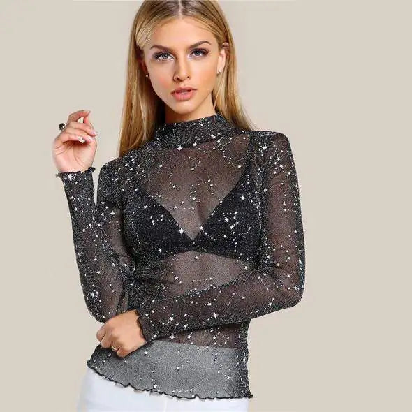 Starlit Mesh Top