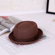 Breathable Flat-Brimmed Jazz Hat - Foldable Sun Hat