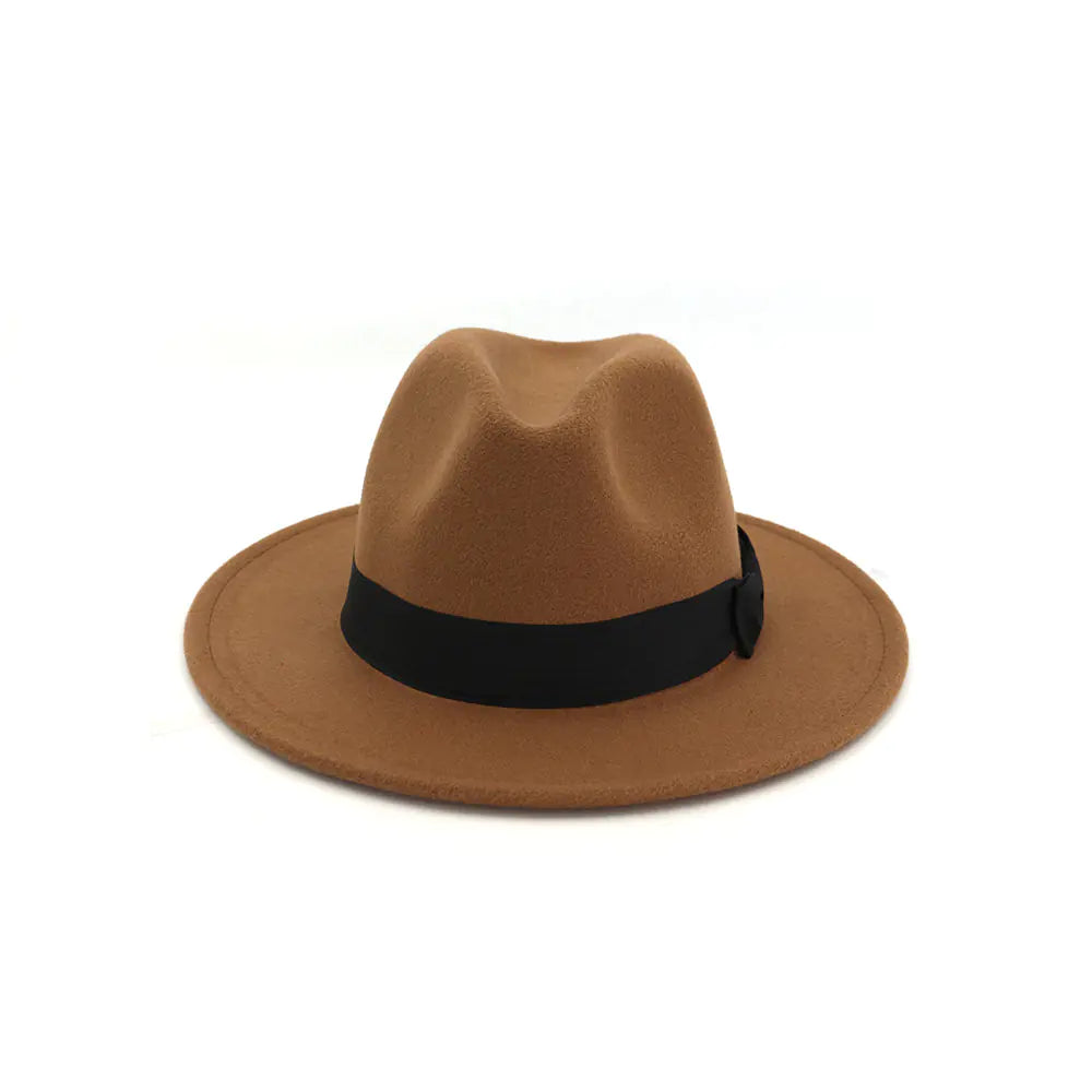Vintage Wool Jazz Hat for Women - Wide Brim Style
