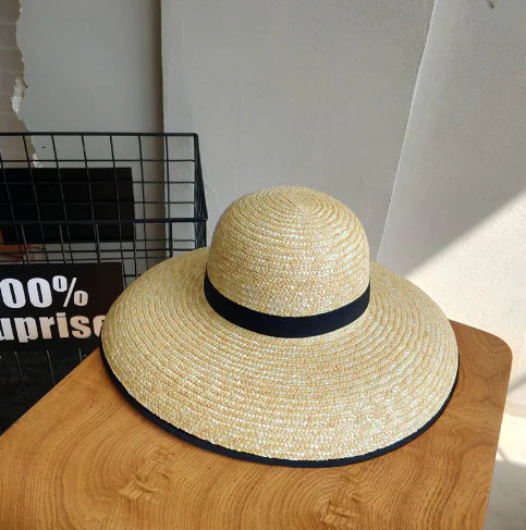 Women's French Hepburn Straw Hat for Sun Protection