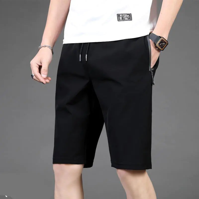 Men's Summer Ice Silk Quick-Dry Loose Sports Shorts