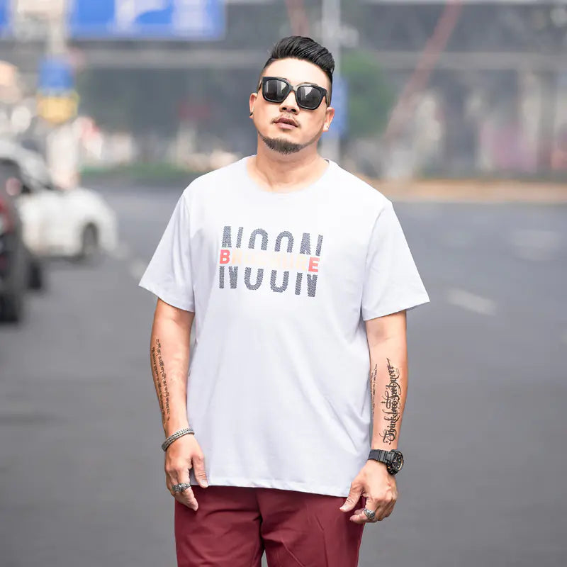 Plus Size Loose Fit Men's T-Shirt for Big Guys