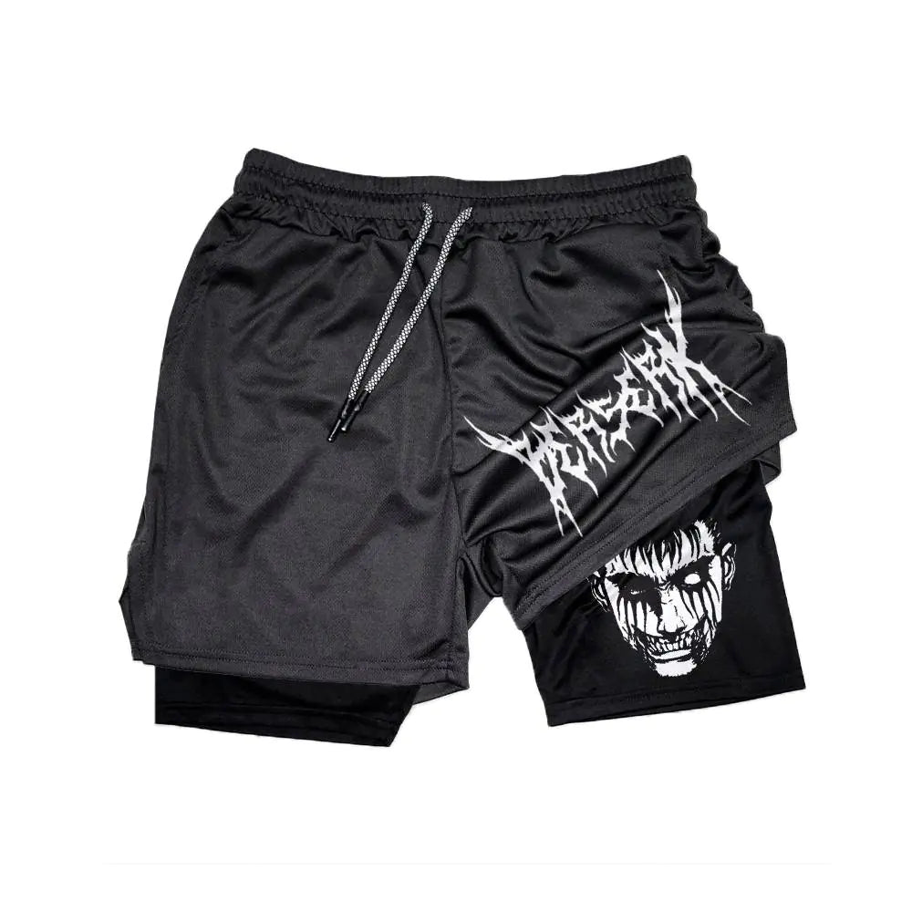 Men's Sporty Double-Layer Breathable Workout Shorts