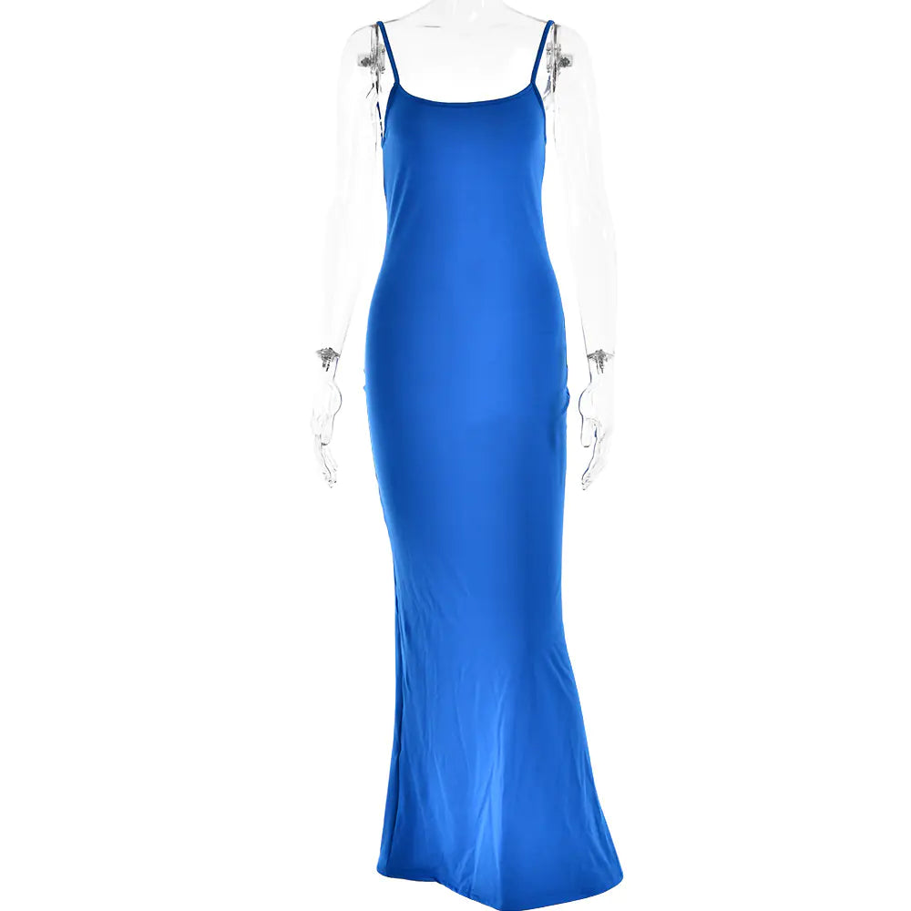 Slim-fitting Patchwork Camisole Dress for Women