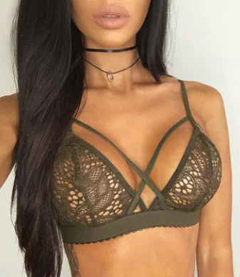 Lace Floral Women's Lingerie and Bra Set