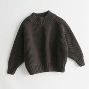 Retro Thick Line Pullover Sweater for Kids