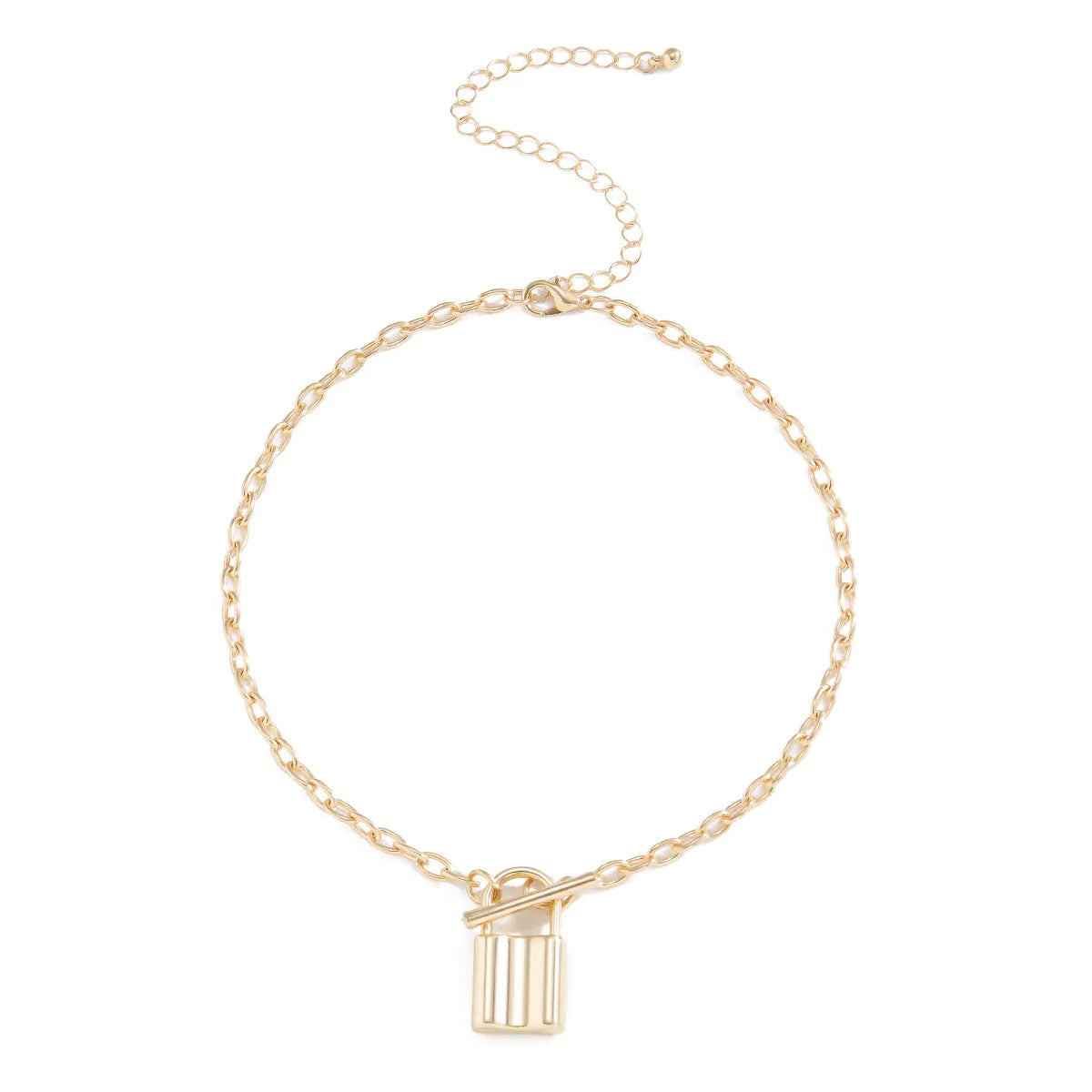 Trendy Lock-Shaped Chain Necklace for Women