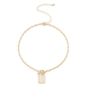 Trendy Lock-Shaped Chain Necklace for Women
