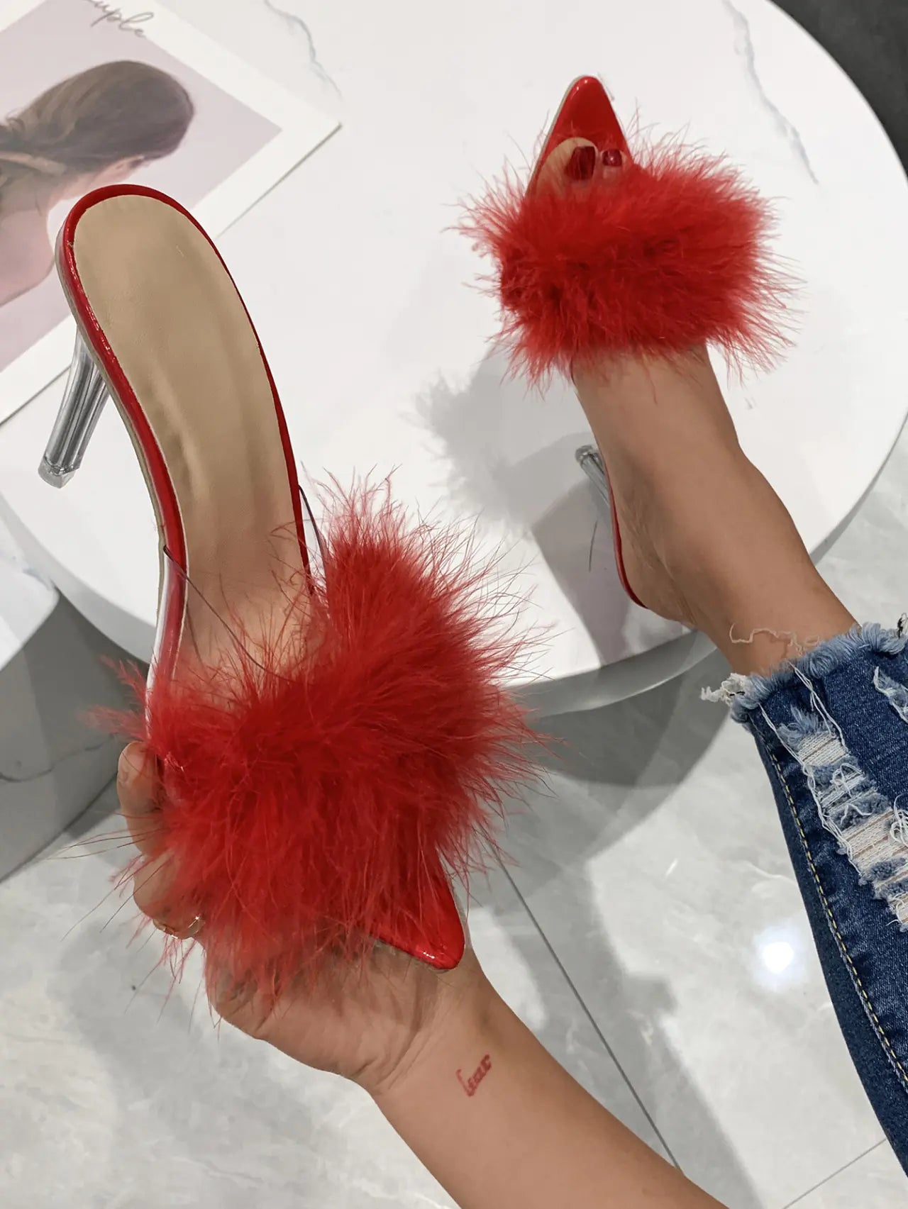 Pointed Toe Stiletto Sandals