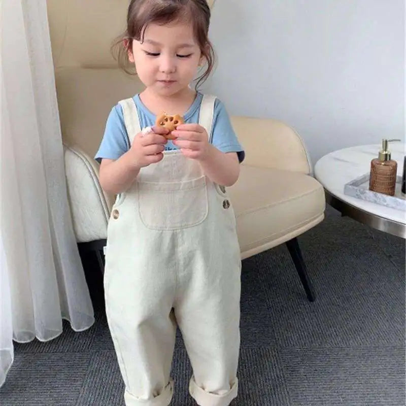 Korean Denim Overalls for Summer Kids (Small to Medium)