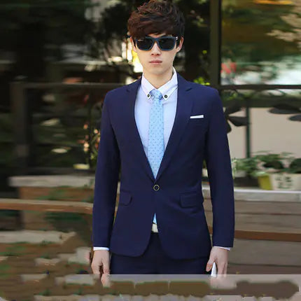 2018 Winter Slim Fit Men's Suit Set for Weddings