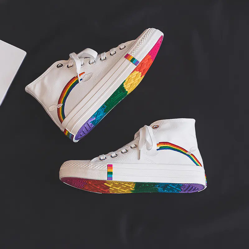 2019 Women's High-Top Canvas Sneakers for Students