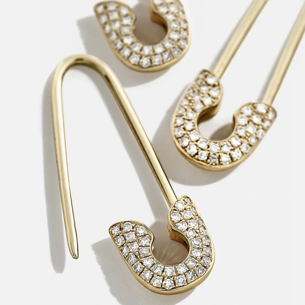 Colorful Metal Pin Earrings Set for Women Fashion