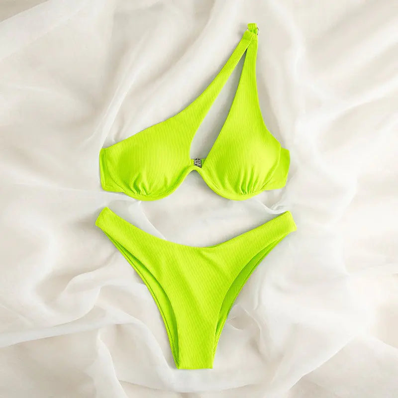 One-Shoulder Bikini Swimsuit