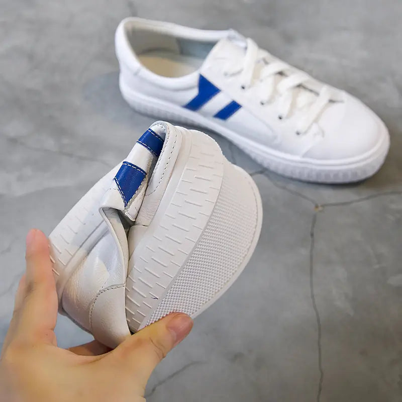 2020 Women's Leather Casual Lace-up Sneakers (Plus Size)