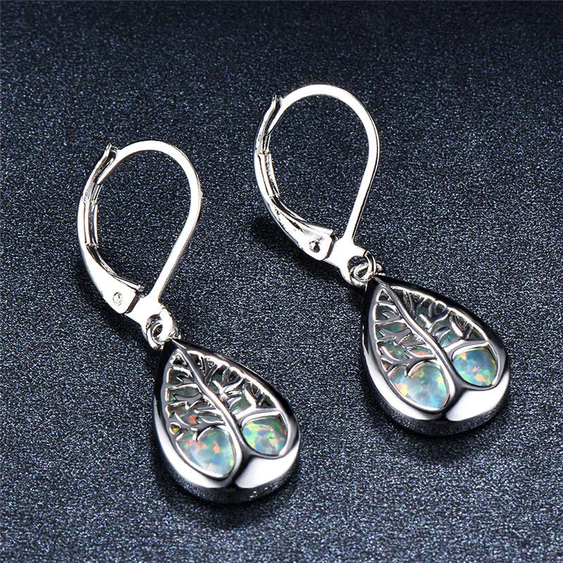 Fashion Opal Tree of Life Pendant Earrings in Stock