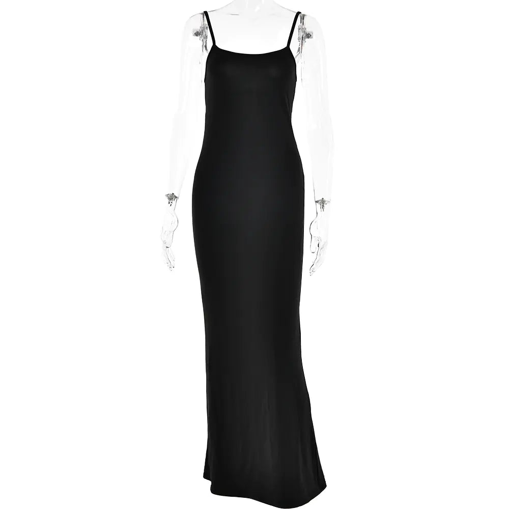 Slim-fitting Patchwork Camisole Dress for Women