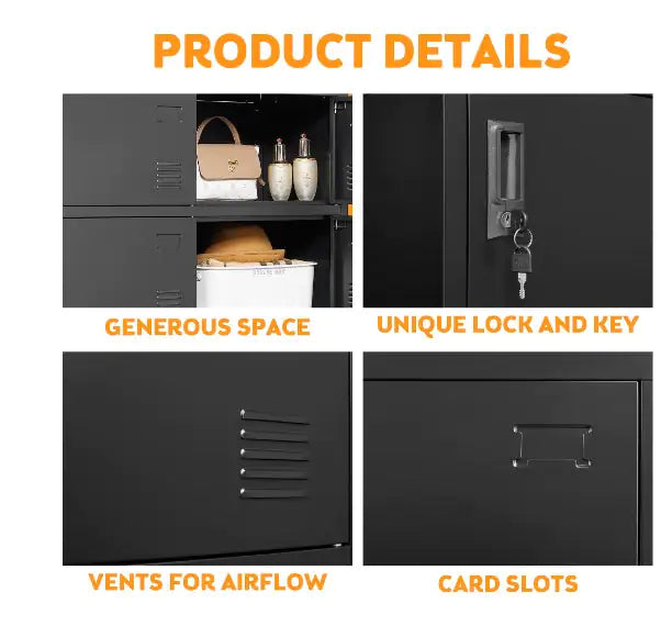 6-Door Staff Locker with Card Slot
