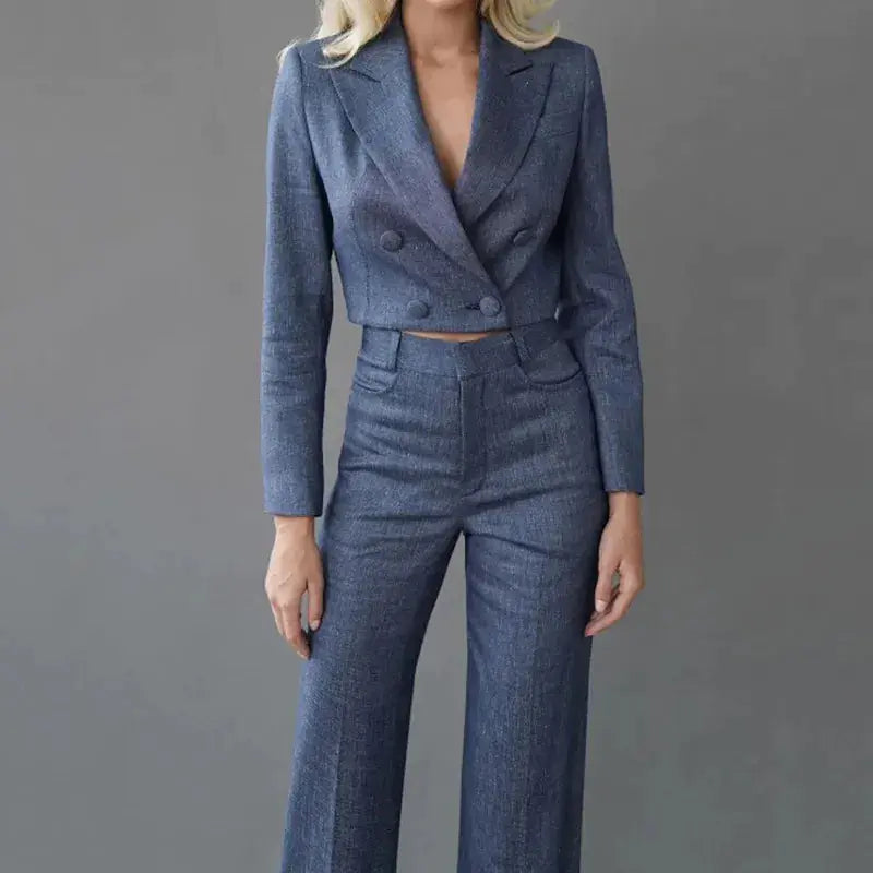 2023 Autumn Women's Solid Color Suit Set for Commuting