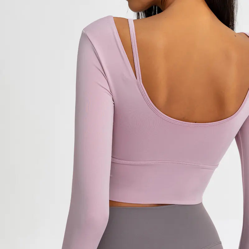 Women's Yoga Top with Padding for Autumn and Winter