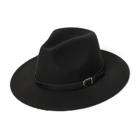 Women's Vintage Wool Felt Wide Brim Hat for Fall/Winter