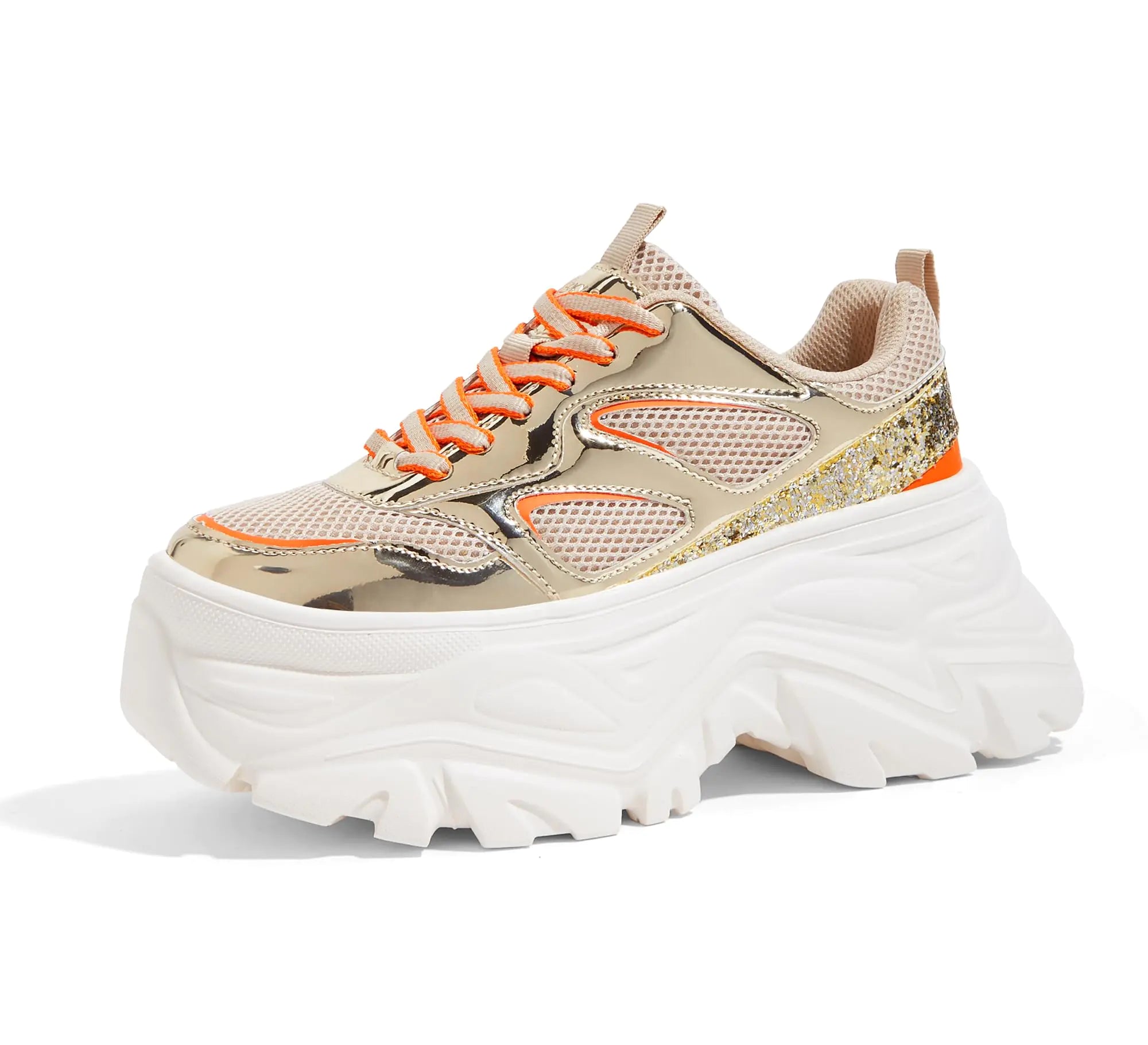 Glitter Chunky Platform Sneakers