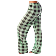 ADHOWBEW Christmas Pajama Pants Pajama Pants Women Holiday Funny Relaxed Fit Wide Leg Winter Elastic Waist Long Pj Pants Comfy Christmas Clothes for Women (C Mint GreenXX-Large)