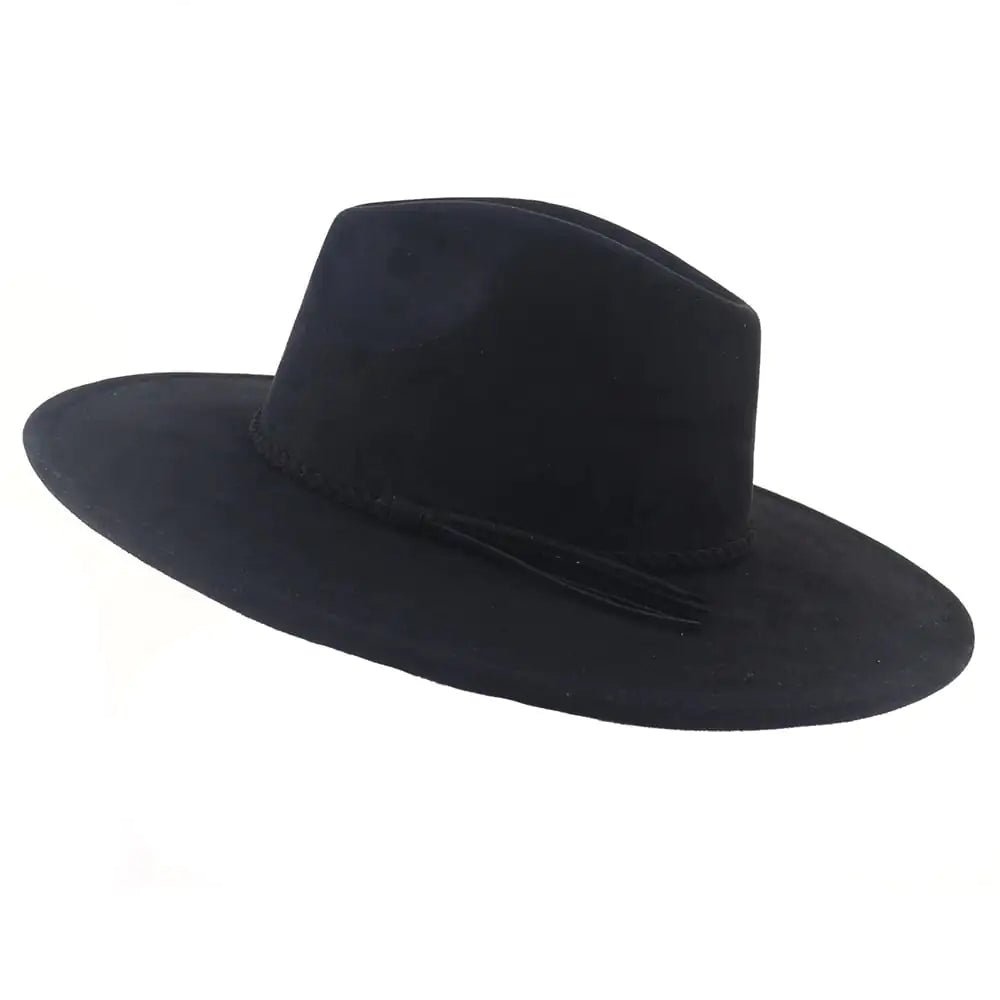 Jazz Women's Suede Peach Top Hat with 10cm Brim
