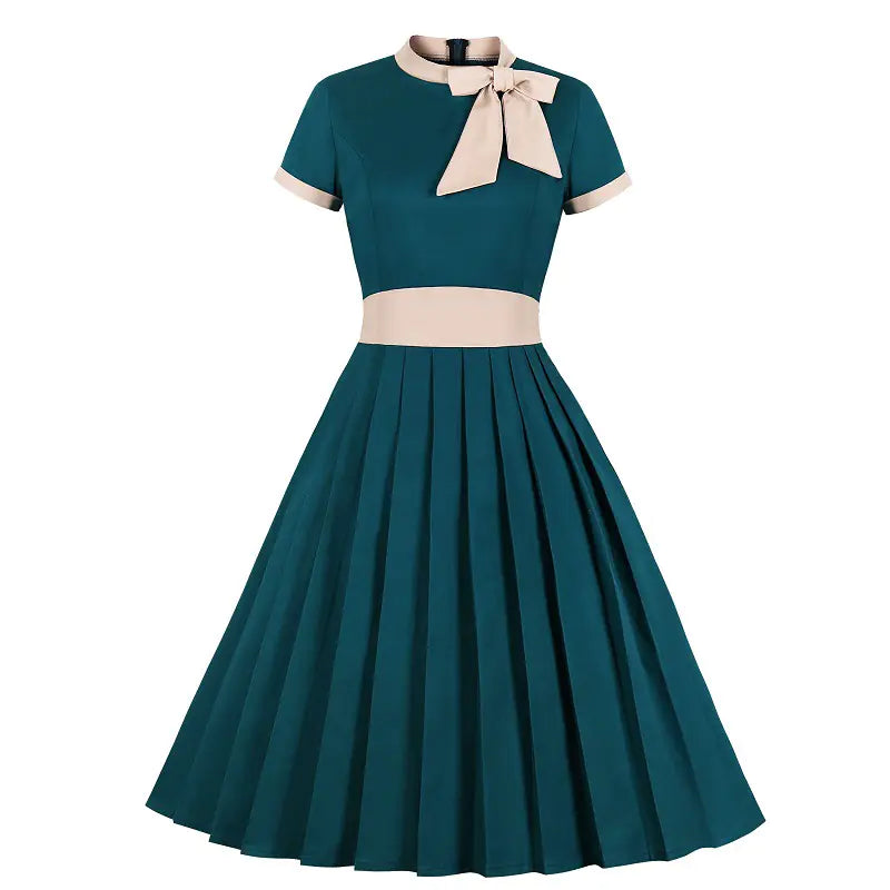 2020 Women's Plus Size Ruffled Bow Tie Dress